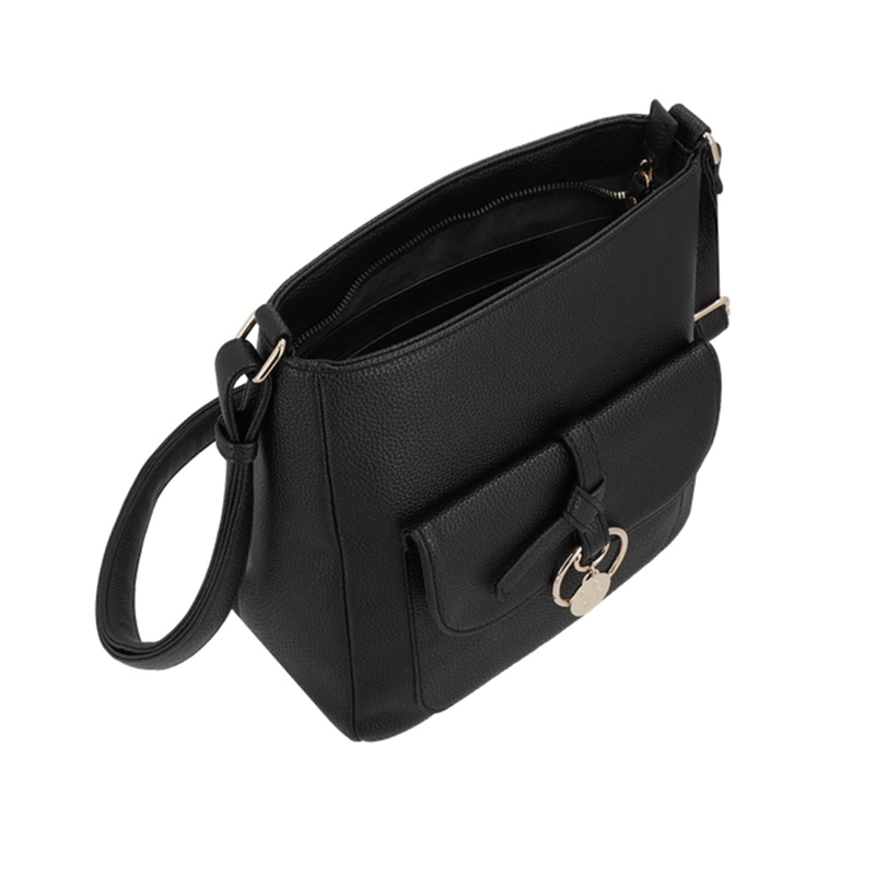  CARTERA BANDOLERA SECRET MANTUA NEGRA  - 4