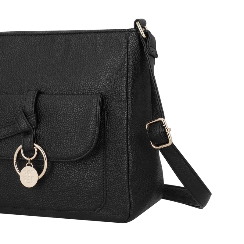  CARTERA BANDOLERA SECRET MANTUA NEGRA  - 6