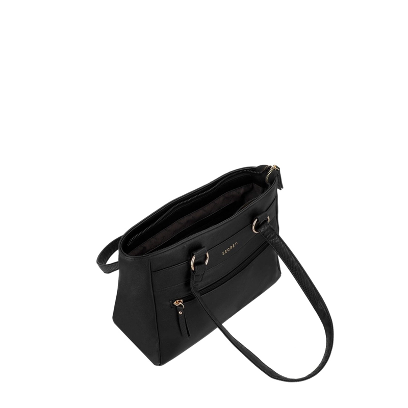  CARTERA DE HOMBRO SECRET ALBACETE NEGRA  - 4
