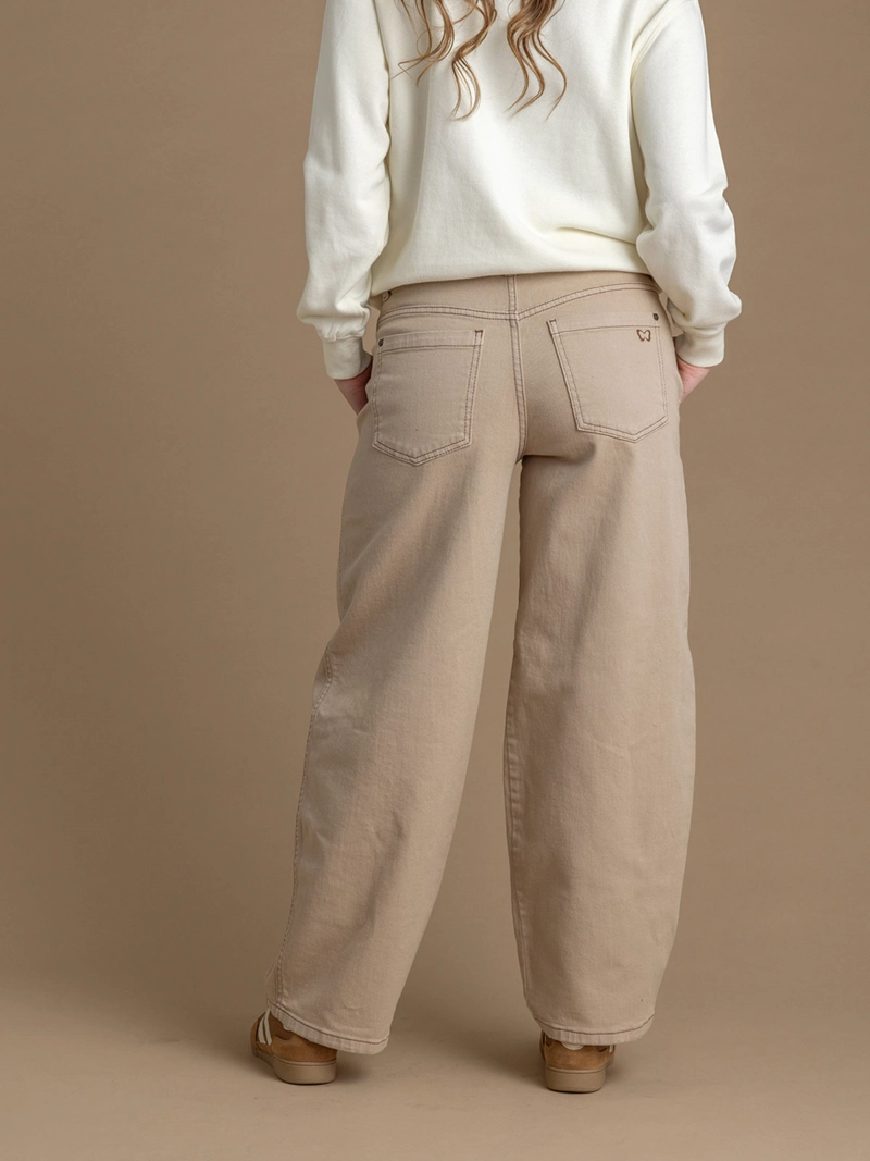 PANTALÓN MUJER EFESIS ALGODÓN LATTE - 4