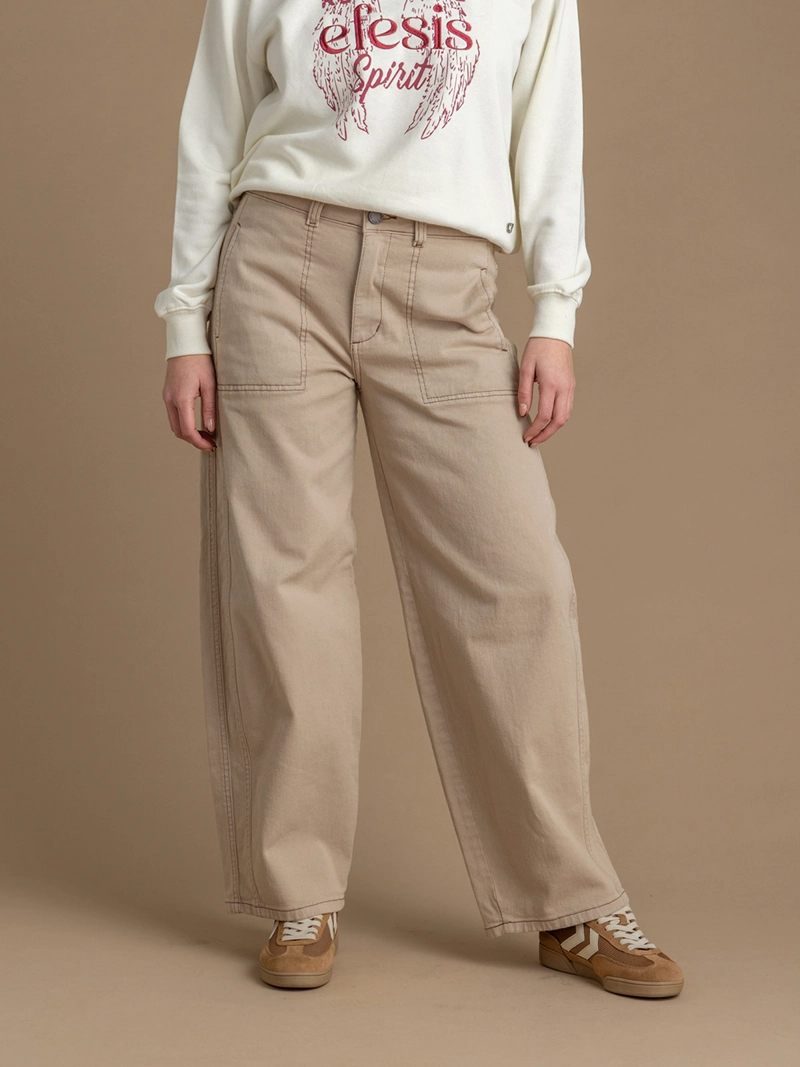 PANTALÓN MUJER EFESIS ALGODÓN LATTE - 2