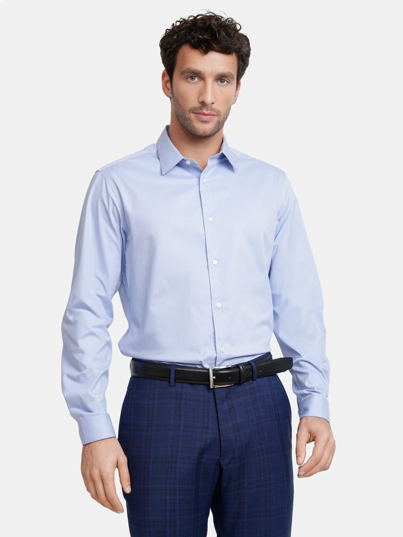 CAMISA HOMBRE TRIAL MANGA LARGA SKINNY DISEÑO CUADROS - 1