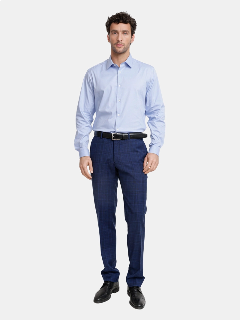 CAMISA HOMBRE TRIAL MANGA LARGA SKINNY DISEÑO CUADROS - 4