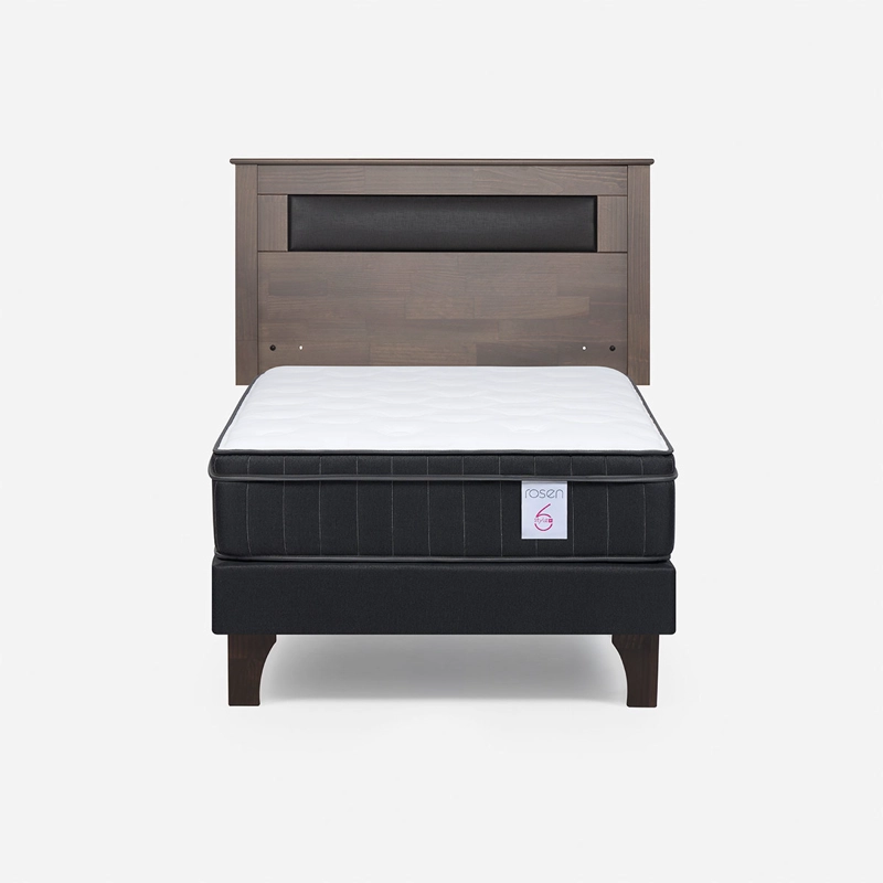 CAMA EUROPEA ROSEN NEW STYLE 6 PLUS 1 PLAZA + RESPALDO FERRARA - 1