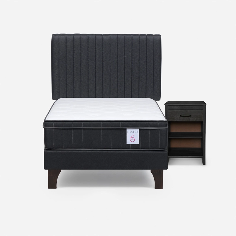 CAMA EUROPEA ROSEN NEW STYLE 6 PLUS 1.5 PLAZAS + SET LUCIO - 1