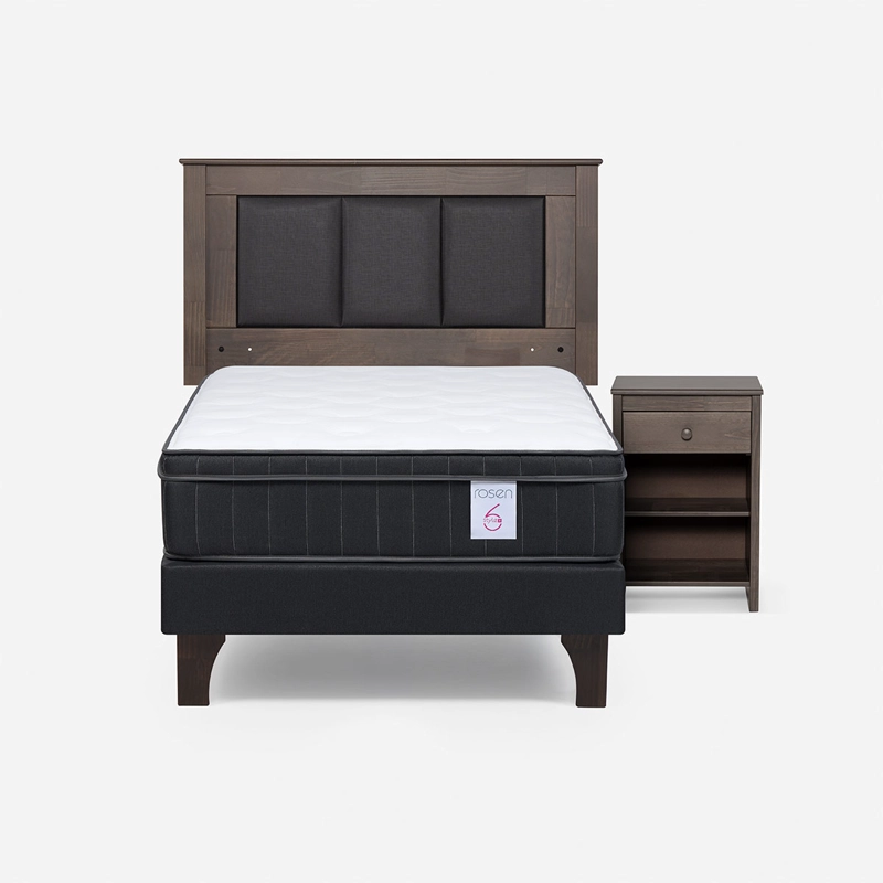 CAMA EUROPEA ROSEN NEW STYLE 6 PLUS 1.5 PLAZAS + SET RACHEL - 1