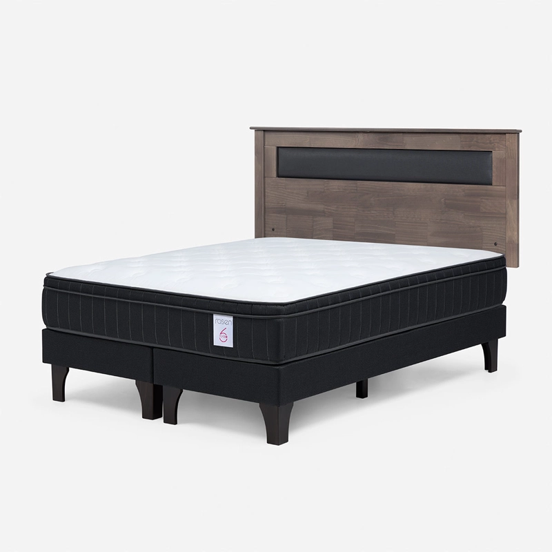 CAMA EUROPEA ROSEN NEW STYLE 6 PLUS 2 PLAZAS + RESPALDO FERRARA - 2
