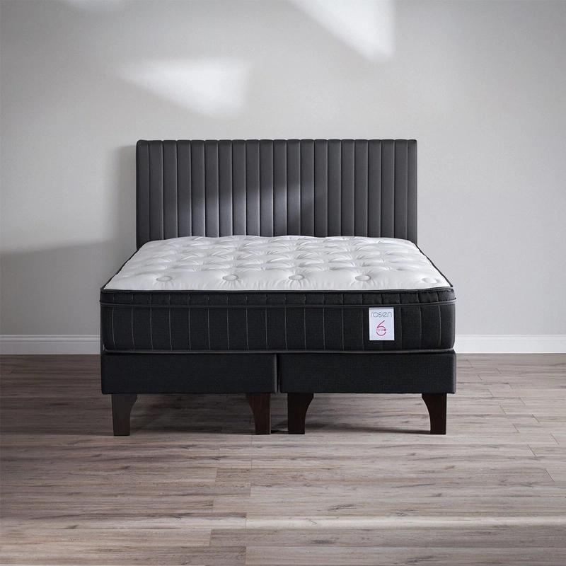 CAMA EUROPEA ROSEN NEW STYLE 6 PLUS 2 PLAZAS + RESPALDO LUCIO - 1