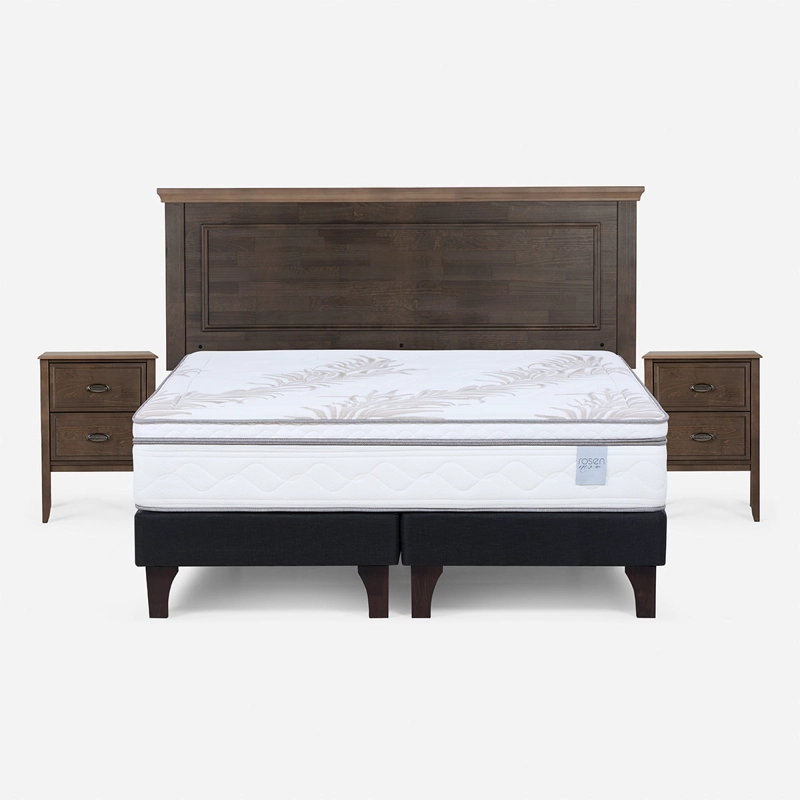 CAMA EUROPEA ROSEN NEO PLUS BASE DIVIDIDA 2 PLAZAS + SET ANNA - 1