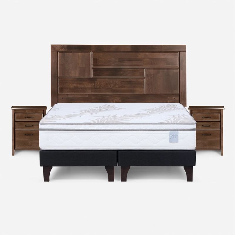 CAMA EUROPEA ROSEN NEO PLUS BASE DIVIDIDA 2 PLAZAS + SET DOLCE  - 1