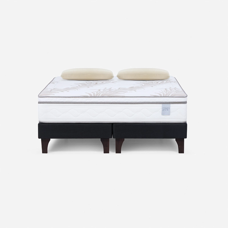 CAMA EUROPEA ROSEN NEO PLUS BASE DIVIDIDA 2 PLAZAS + 2 ALMOHADAS ESENCIAL - 1