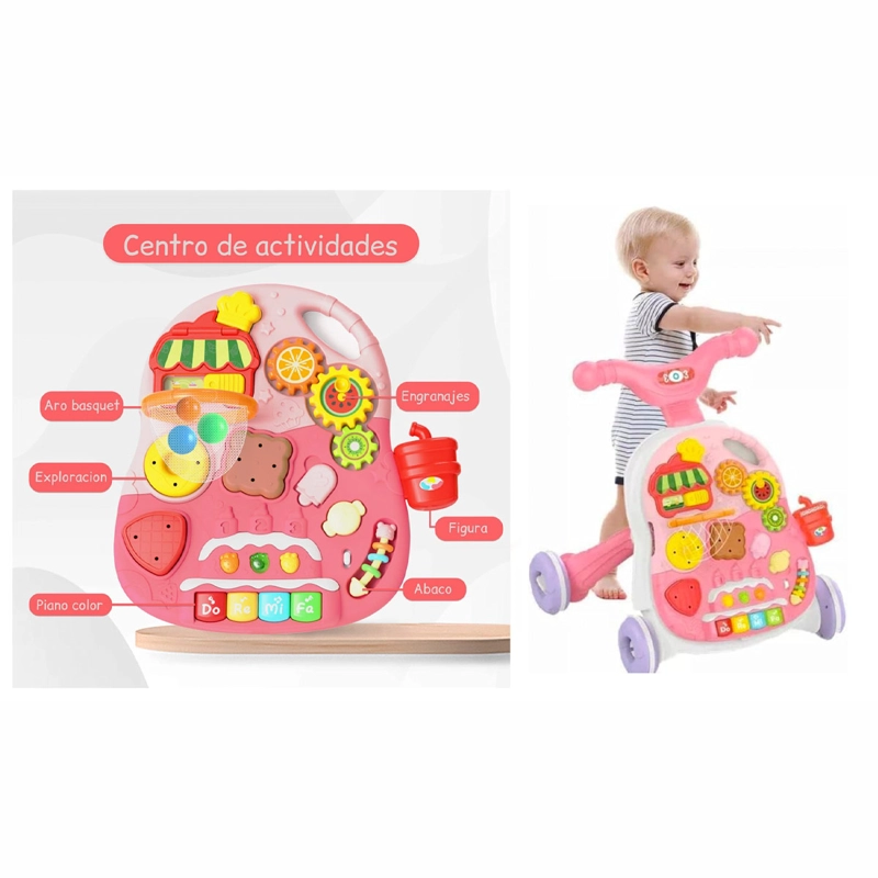CAMINADOR KIDSCOOL MULTIFUNCIÓN 4 EN 1 ROSADO - 2