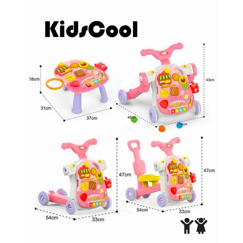 CAMINADOR KIDSCOOL MULTIFUNCIÓN 4 EN 1 ROSADO - 7