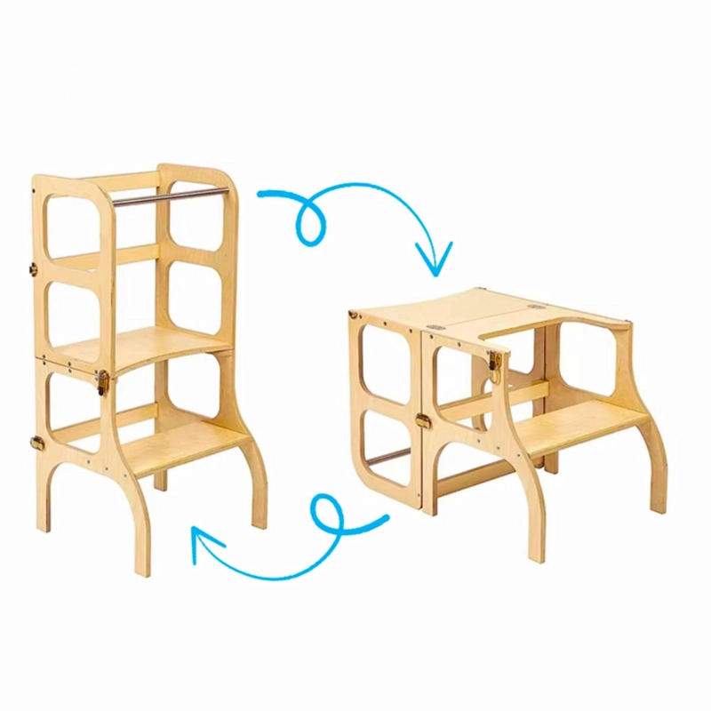 JUGUETE DIDÁCTICO KIDSCOOL TORRE DE APRENDIZAJE MONTESSORI NATURAL - 2