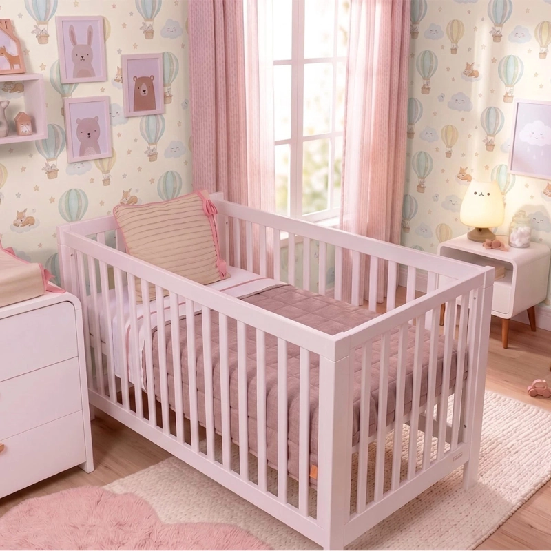 COBERTOR DE CUNA KIDSCOOL LINO ROSADO - 4