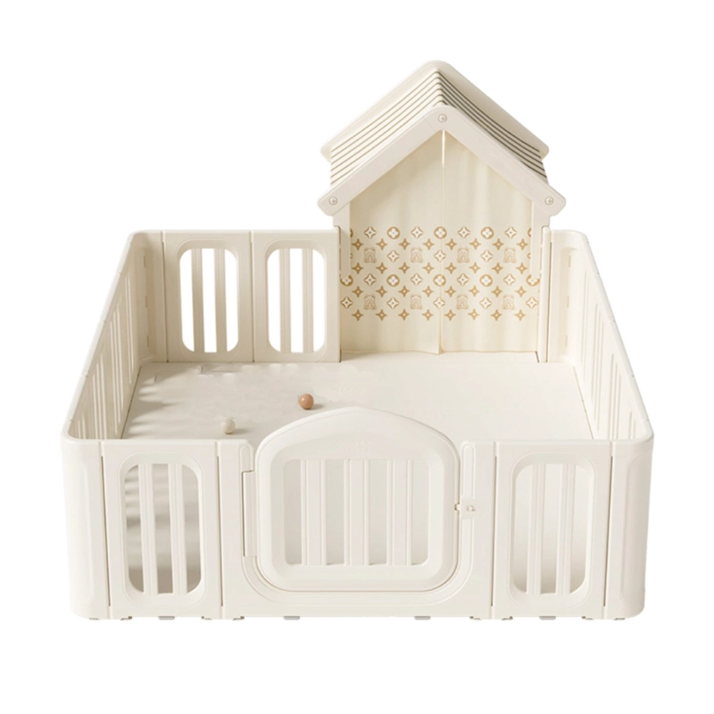 CORRAL DE JUEGOS KIDSCOOL CON CASITA REFUGIO Y PUERTA DE SEGURIDAD