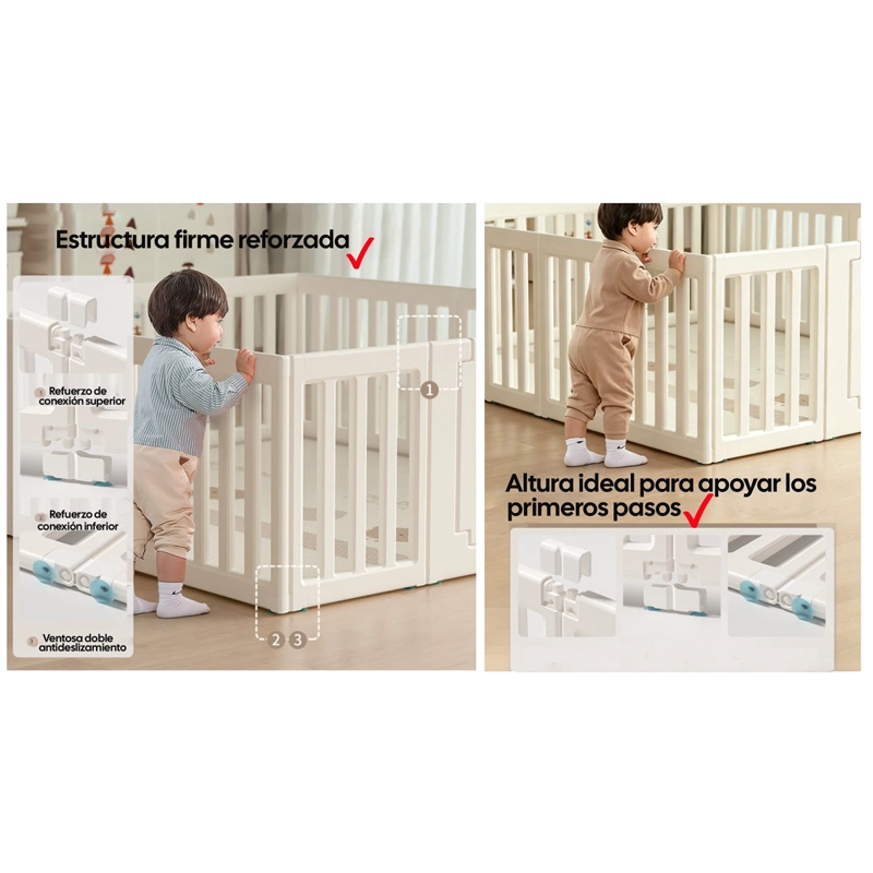 CORRAL DE JUEGOS KIDSCOOL MODULAR CON PUERTA DE SEGURIDAD - 3