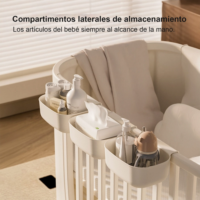 CUNA MÓVIL KIDSCOOL MULTIFUNCIONAL CON RUEDAS Y ORGANIZADORES - 9