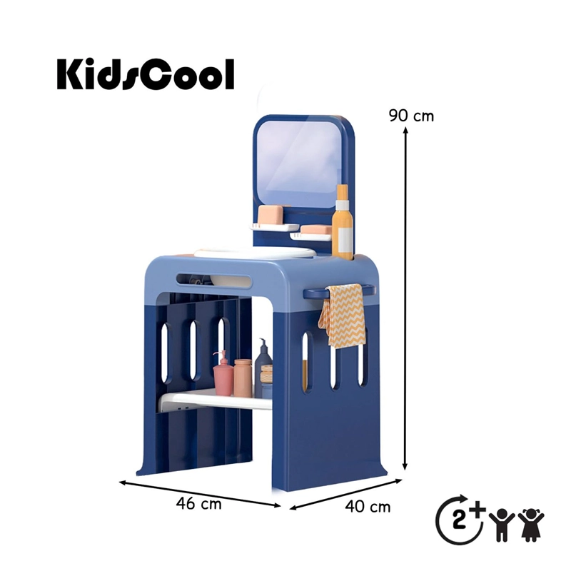 LAVAMANOS INFANTIL KIDSCOOL MONTESSORI - ESTACIÓN DE ASEO Y AUTONOMÍA AZUL - 5