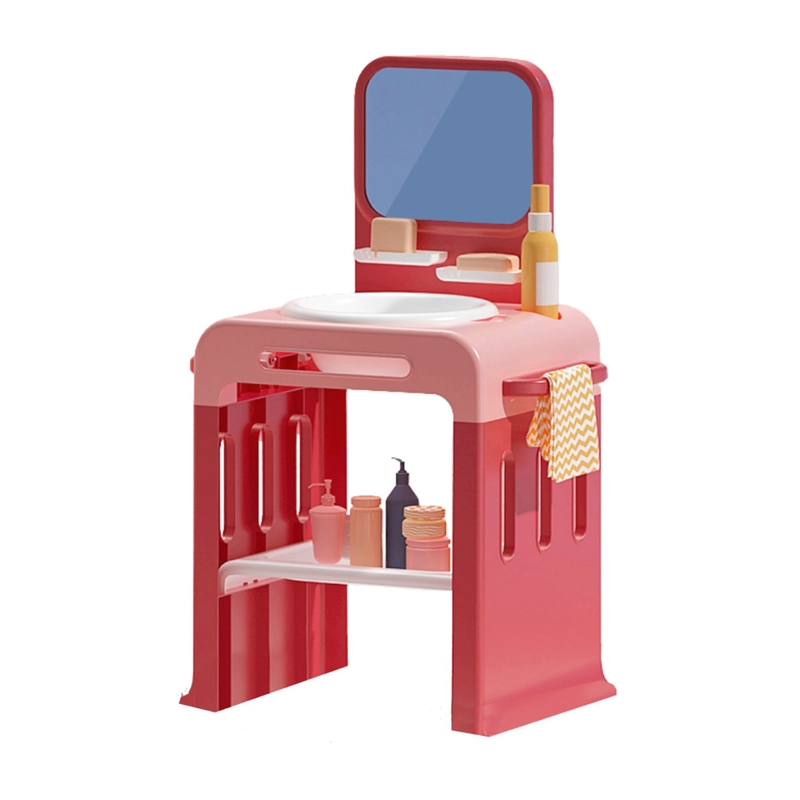 LAVAMANOS INFANTIL KIDSCOOL MONTESSORI - ESTACIÓN DE ASEO Y AUTONOMÍA ROSADO - 1