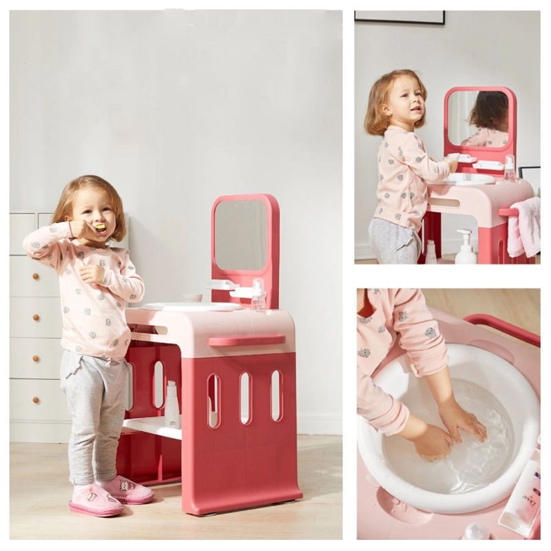 LAVAMANOS INFANTIL KIDSCOOL MONTESSORI - ESTACIÓN DE ASEO Y AUTONOMÍA ROSADO - 2