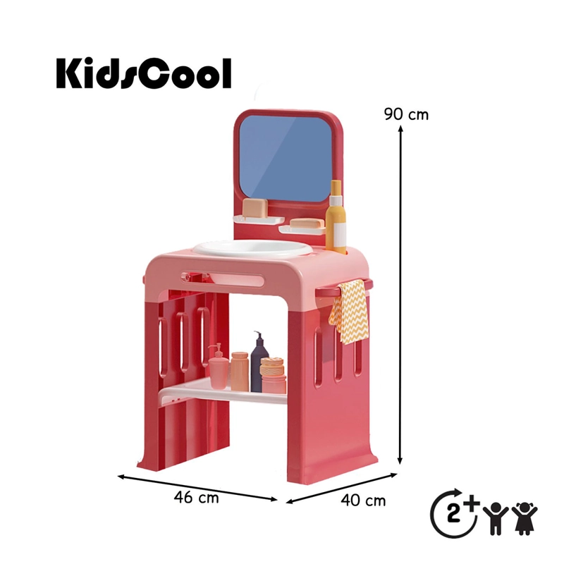 LAVAMANOS INFANTIL KIDSCOOL MONTESSORI - ESTACIÓN DE ASEO Y AUTONOMÍA ROSADO - 5