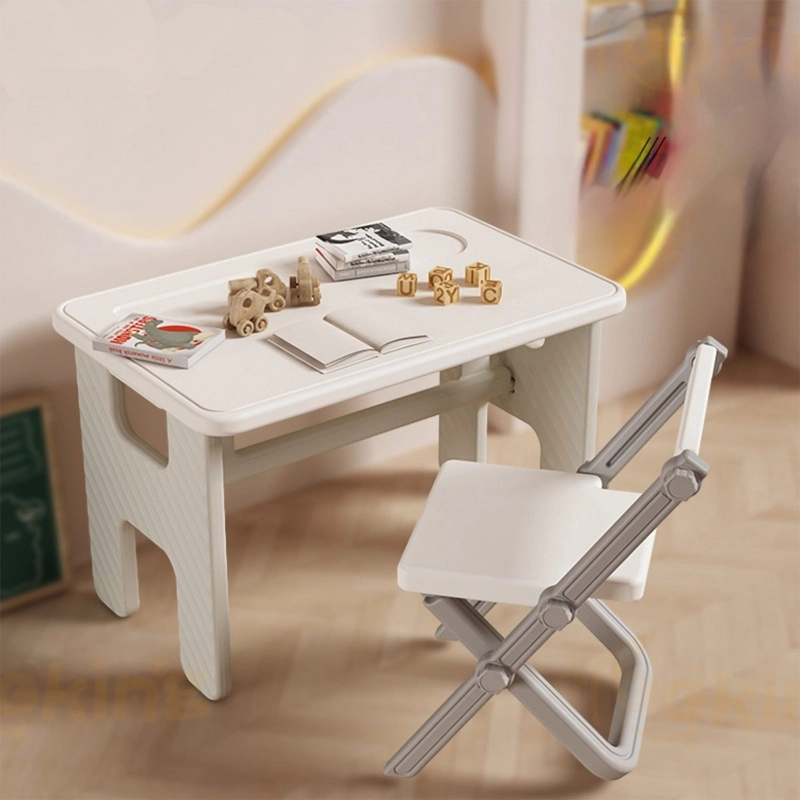 MESA INFANTIL KIDSCOOL PLEGABLE + SILLA BLANCO  - 4