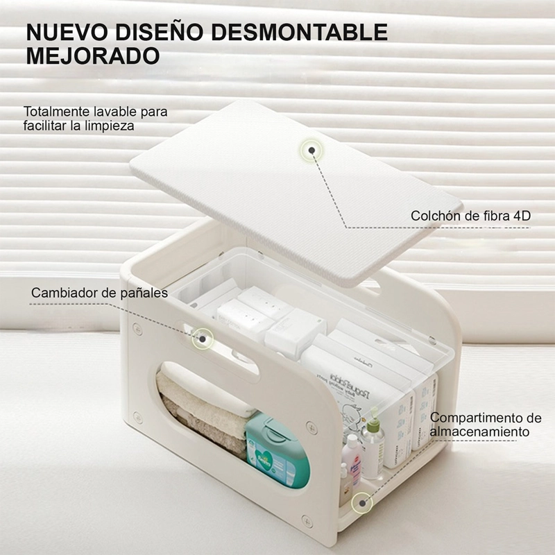 MUDADOR DE SOBREMESA KIDSCOOL COMPACTO CON ESTANTE ORGANIZADOR - 6