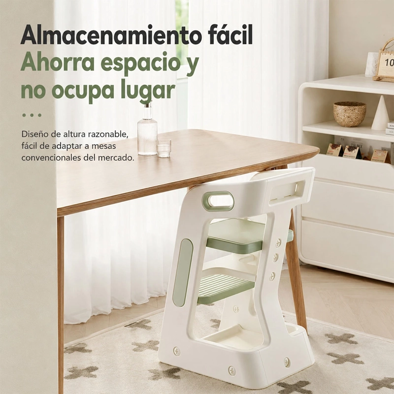 SILLA INFANTIL KIDSCOOL COMEDOR Y TORRE DE APRENDIZAJE VERDE  - 2