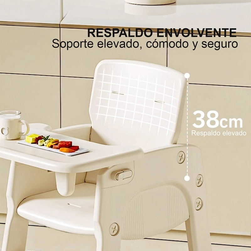 SILLA DE COMER KIDSCOOL CON BANDEJA EXTRAIBLE BEIGE - 6