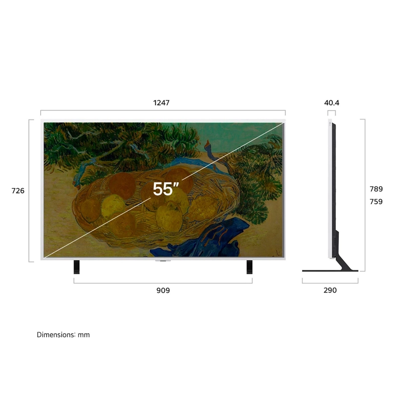 SMART TV LG QNED 4K UHD 55” GALLERY TV 55LX7BPSA - 3