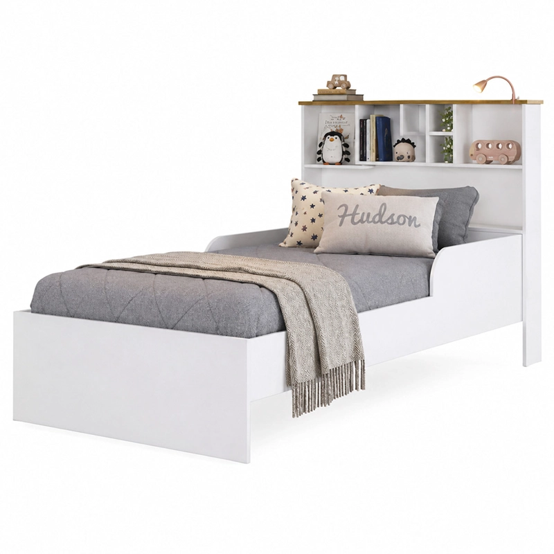 CAMA DE TRANSICIÓN INFANTIL KIDSCOOL CON ESTANTE 1 PLAZA - 3