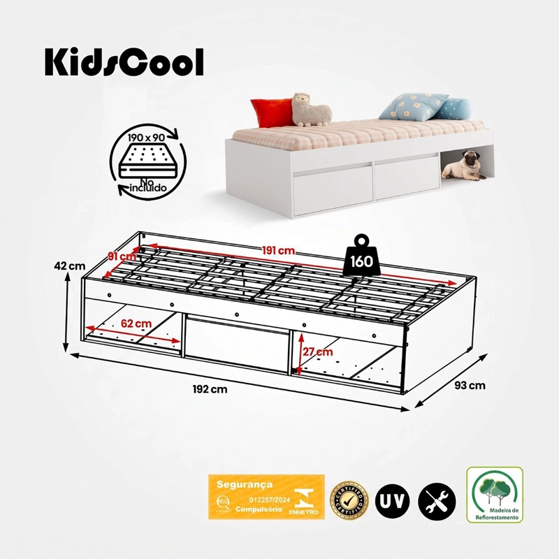 CAMA INFANTIL KIDSCOOL MULTIFUNCIÓN PETS 1 PLAZA - 8