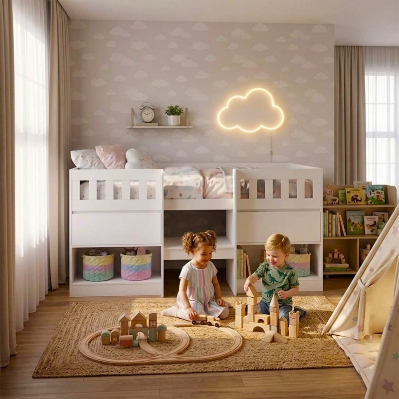CAMA INFANTIL KIDSCOOL MULTIFUNCIÓN ALTA 1 PLAZA - 9