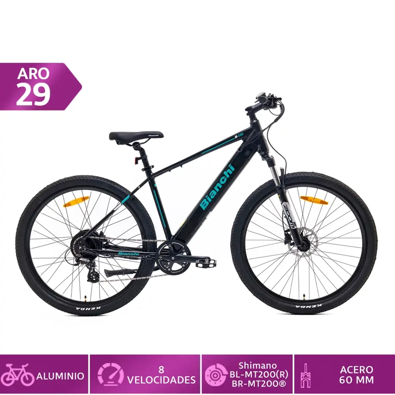 BICICLETA ELÉCTRICA BIANCHI M 500 LADY ARO 29 NEGRO