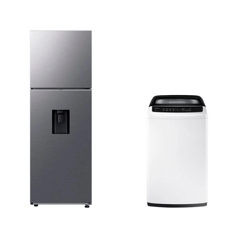REFRIGERADOR TOP FREEZER SAMSUNG RT35CG5540S9ZS 345L NO FROST PLATA + LAVADORA CARGA SUPERIOR 8KG - 2