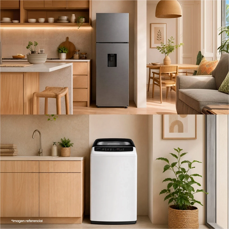 REFRIGERADOR TOP FREEZER SAMSUNG RT35CG5540S9ZS 345L NO FROST PLATA + LAVADORA CARGA SUPERIOR 8KG - 4