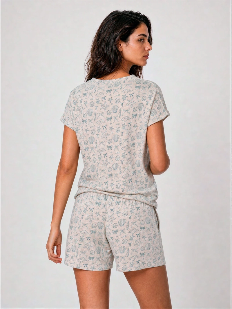 PIJAMA MUJER PALMERS ALGODÓN CORTO ESTAMPADO - 2