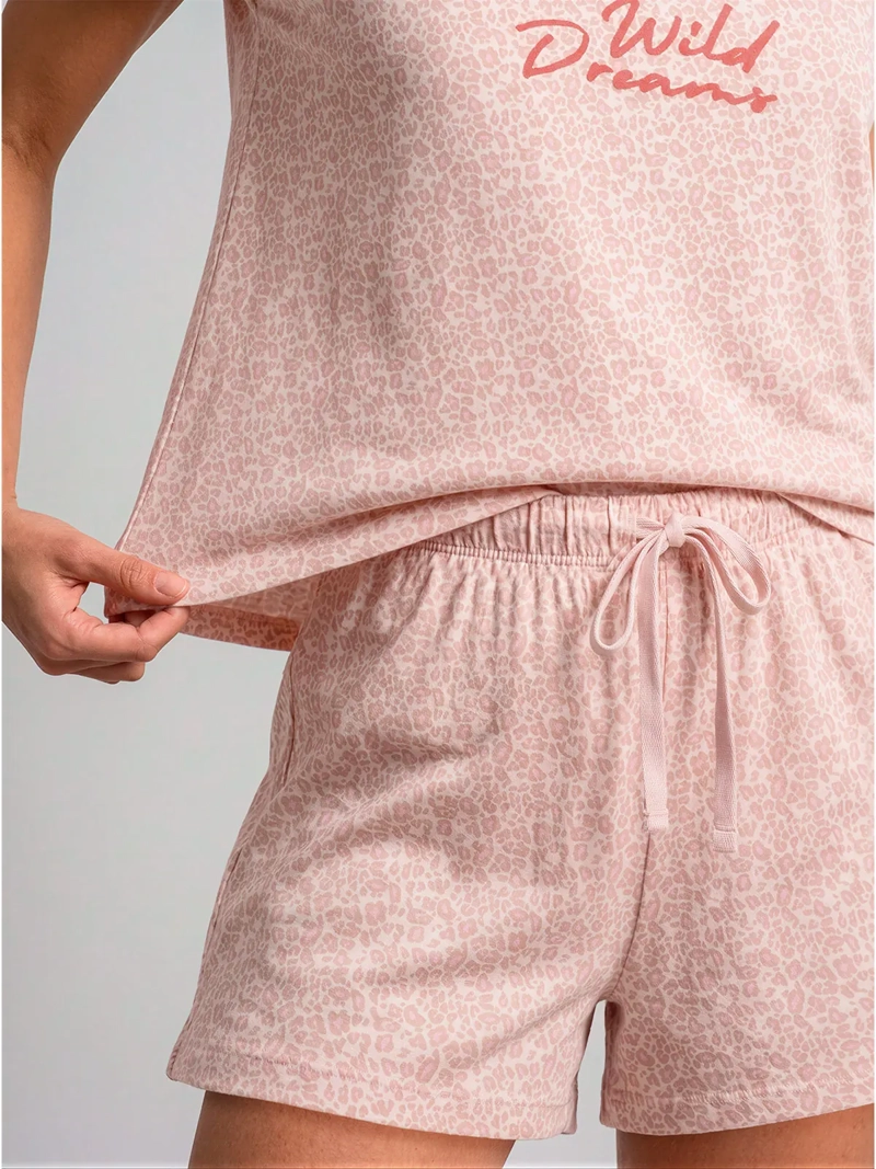 PIJAMA MUJER PALMERS ALGODÓN CORTO ESTAMPADO - 4