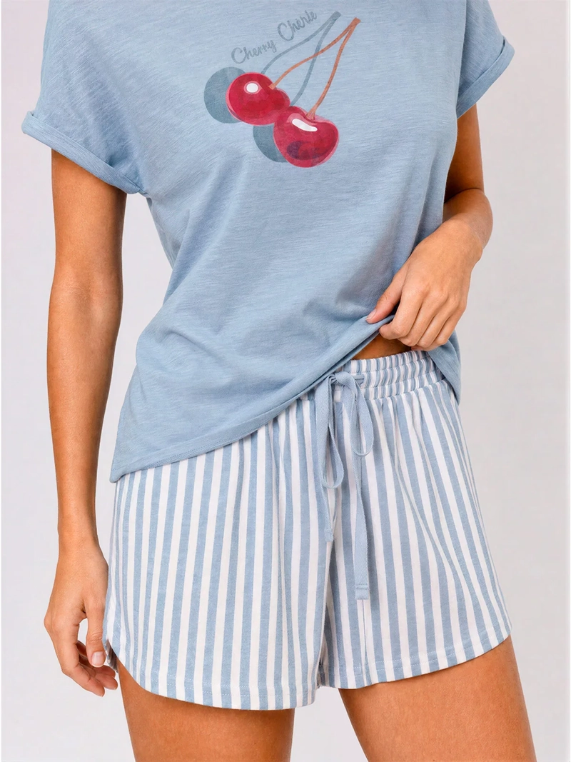 PIJAMA MUJER PALMERS ALGODÓN CORTO ESTAMPADO - 3