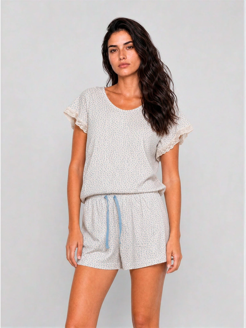 PIJAMA MUJER PALMERS ALGODÓN CORTO VUELOS