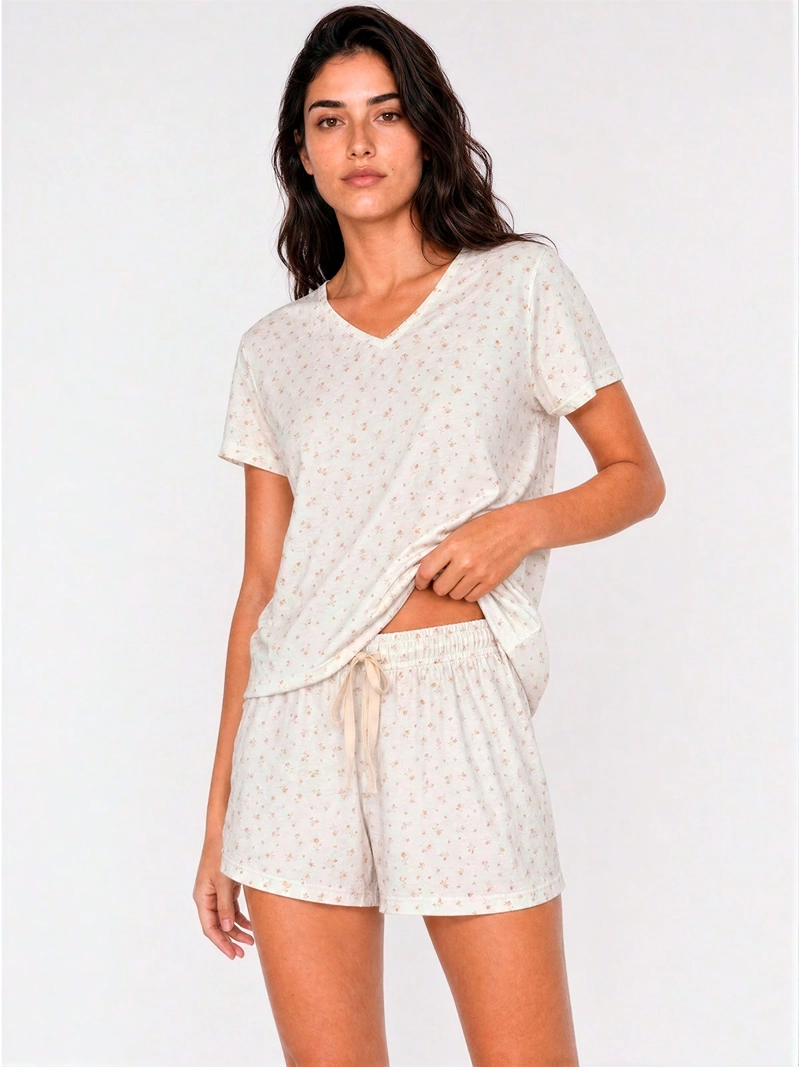 PIJAMA MUJER PALMERS ALGODÓN CORTO FLORAL