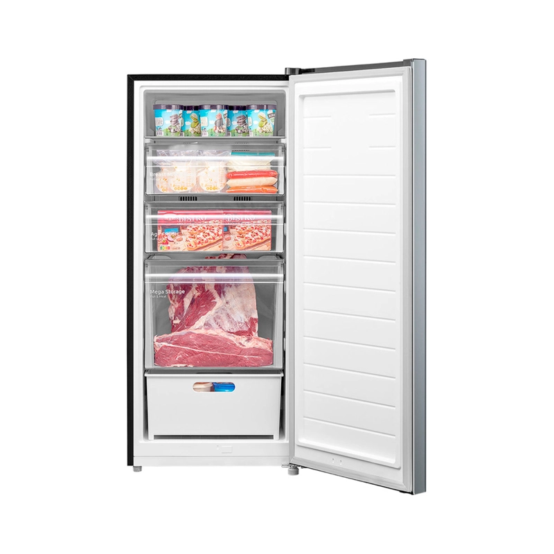 CONGELADOR VERTICAL MIDEA MDRU255FEE50 174L NO FROST PLATA - 8