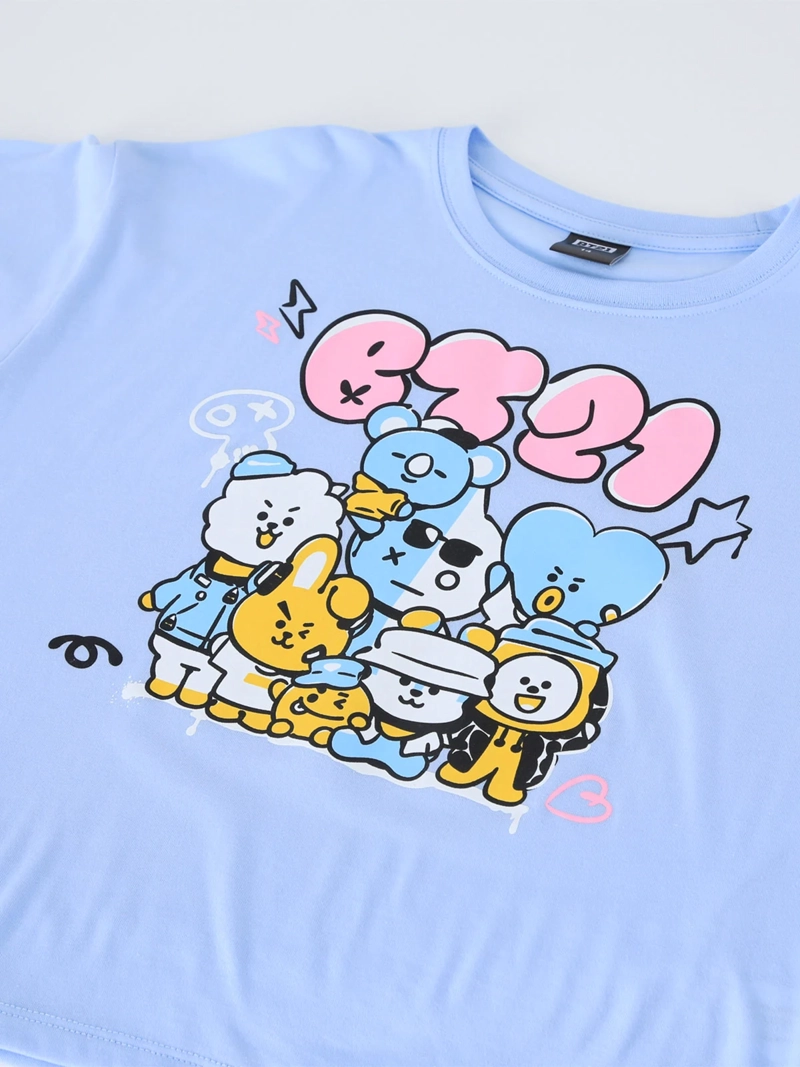 POLERA NIÑA BT21 MANGA CORTA ESTAMPADO - 3