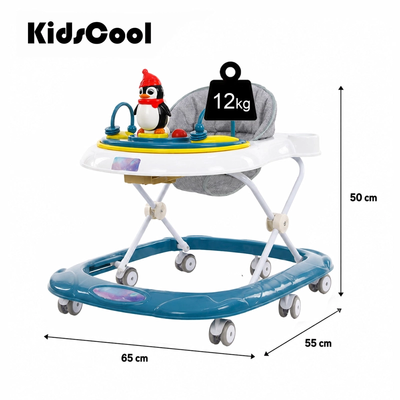 ANDADOR KIDSCOOL PARA BEBÉ PINGÜINO RUEDAS AZUL - 6