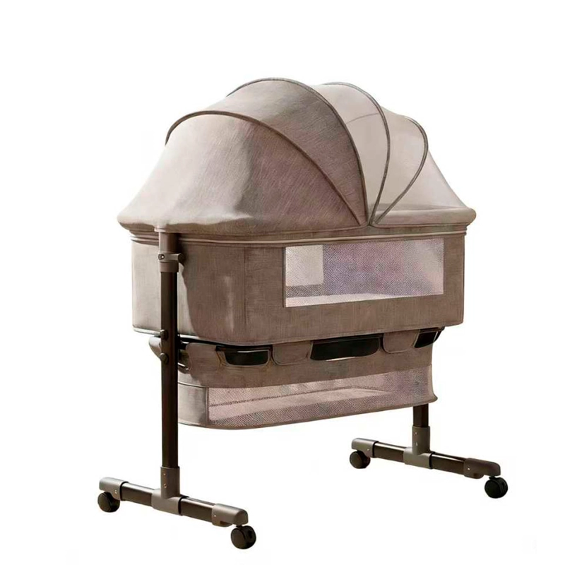CUNA COLECHO KIDSCOOL COMPACTA PLEGABLE MECEDORA CAQUI - 4
