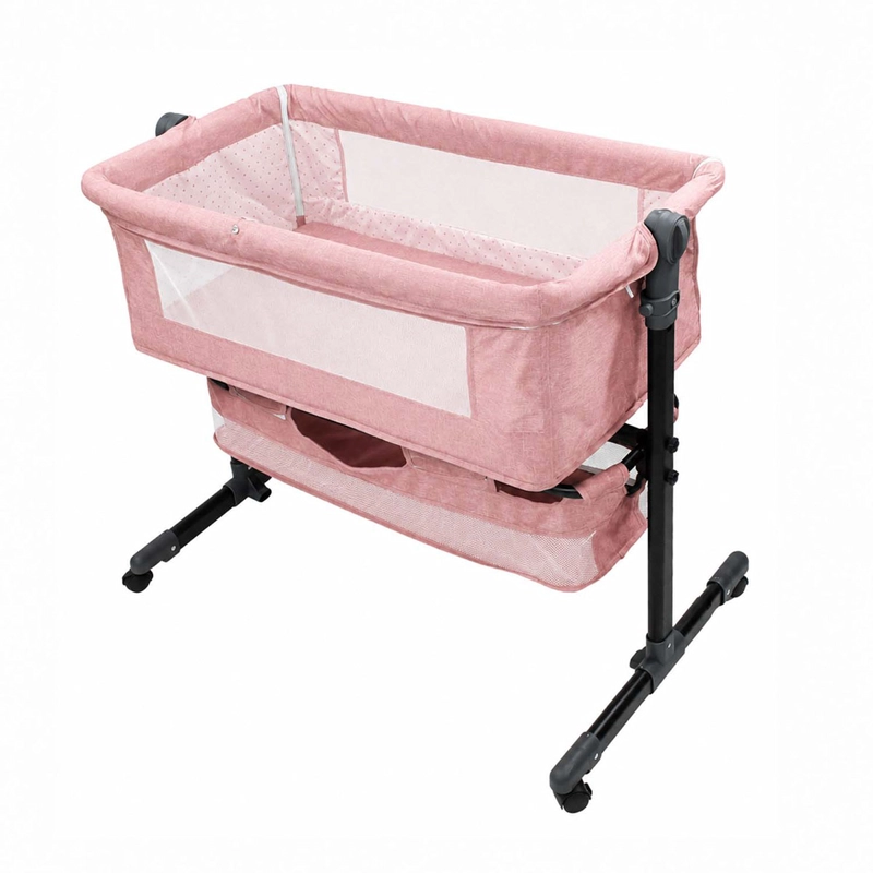 CUNA COLECHO KIDSCOOL COMPACTA PLEGABLE MECEDORA ROSADO - 3