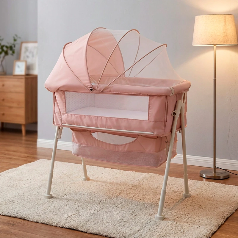 CUNA COLECHO KIDSCOOL MULTIFUNCIONAL PLEGABLE ROSADO