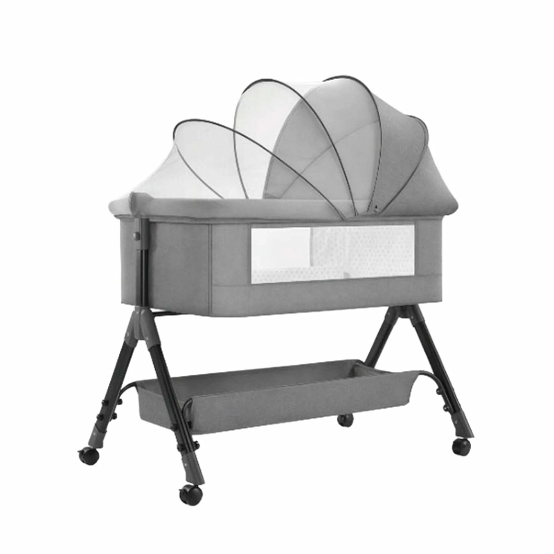 CUNA COLECHO KIDSCOOL PLEGABLE BALANCEO GRIS - 2