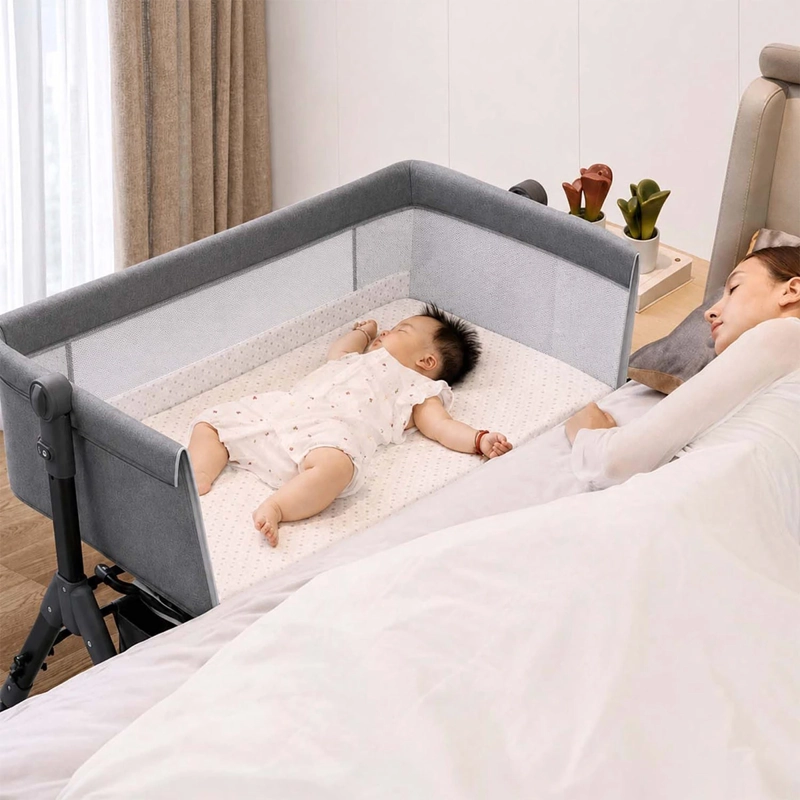 CUNA COLECHO KIDSCOOL PLEGABLE BALANCEO GRIS - 5